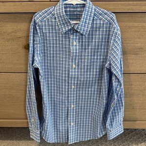 Cat & Jack Blue and White Plaid Boys Shirt